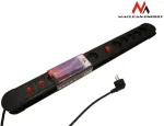 Maclean power strip, 10 outlet extension cord, 2 switches, protection and overload indication, 3680W, MCE10