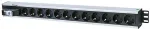 UPS IC INTRACOM Intellinet Vertical Rackmount 12-Output Power Distribution Unit (PDU), EU CEE 7/3 Outlets, With Single Air Switch, No Surge Protection, Built-in 1.6m Power Cord with EU CEE 7/4 Plug