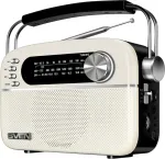 SVEN Speaker SRP-505, white (3W, Bluetooth, FM/AM/SW, USB, microSD, AUX, battery)