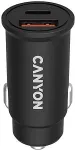 Canyon С-20B03 Digital camera, GPS, MP3, MP4, Mobile phone, PDA, Portable gaming console, Smartphone, Tablet Black Cigar lighter Fast charging Auto
