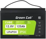 GREEN CELL Žalias Cell CUBE LiFePO4 125Ah 12,8V 1600Wh liio geležies fosfato baterija kemperiui, sauls energijai, neprijungtai prie tinklo, laivui Lithium Iron Phosphate (LiFePO4) 12.8 V
