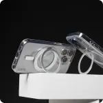 PANZERGLASS Kaitse&uuml;mbris tugijalaga KickStand MagSafe, Apple iPhone 16 Pro Max, l&auml;bipaistev h&otilde;bedase MagSafe ringiga, CARE by