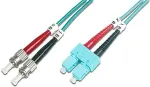Digitus - Patch-Kabel - ST multi-mode (M) - SC multi-mode (M) - 3 m - Glasfaser - 50 / 125 micron - t&uuml;rkis