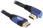 Delock Kabel HDMI A-A St/St gewinkelt links blau 5m