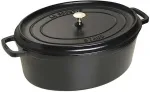 STAUB La Cocotte 41cm oval, Black, Cast Iron