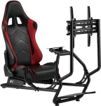 Joystick Nano RS NanoRS RS160 Gaming Chair Racing Simulator Stand 3 in 1 PC Console Gamers Synthetic Leather Cover Steering Wheel Stand TV Bracket Up to 50" Max. Vesa 400x400