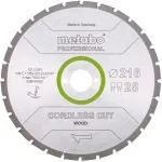 Metabo CIRCULAR SAW BLADE HW/CT 216x30x28Z CORDLESS CUT WOOD PROFESSIONAL