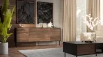 Cama MEBLE Cama 4D CORTINA chest of drawers 200x40x81 black/walnut