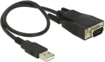 DeLOCK Adapter USB 2.0 Typ-A Stecker > 1 x Seriell RS-232 DB9 Stecker mit Schrauben und Muttern ESD &Uuml;berspannungsschutz