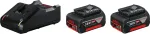 Bosch Powertools Bosch Starter Set 2 x GBA 18V 4.0Ah + GAL 18V-40 Professional Adapter 14.4 - 18V