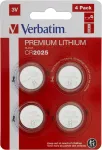 VERBATIM LITHIUM BATTERY CR2025 3V 4 PACK