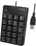 Klaviatuur Logilink Keypad mit USB-A Anschluss schwarz
