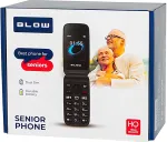 Blow Black Phone for Seniors with a Flip Cover S24