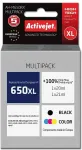 Tooner ACJ Activejet AH-M650RX Ink (replacement for HP 650 CZ101AE/CZ102AE; Premium; 1 x 20 ml, 1 x 21 ml; 1110 pages, black, color)