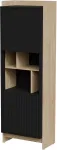 Cama MEBLE Cama PORTO 59x38x180 display cabinet oak/black