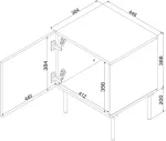 Cama MEBLE Bedside table 2 pcs. SIENA 44.5x40x59 black matt