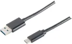 S/CONN S-Impuls USB-A Adapterkabel, USB-C, 3.0, schwarz, 1m