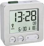TFA 60.2545.54 RC Alarm Clock silver/white