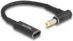 DELOCK Adapterkabel f&uuml;r Notebook Ladekabel USB Type-C&trade; Buchse zu 5,5 x 2,5 mm Stecker 90&deg; gewinkelt 15 cm