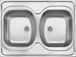 Deante ZM6 stainless 2-bowl sink - drop-in