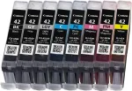 Tooner Canon CLI-42 BK/GY/LGY/C/M/Y/PC/PM 8 Ink Cartridge Multipack
