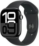 APPLE Watch Series 10 LTE 46mm Diamantschwarz Aluminiumgeh&auml;use mit schwarzem Sportarmband - M/L
