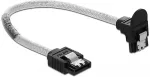 DeLOCK SATA 6 Gb/s Kabel gerade auf unten gewinkelt 20 cm transparent