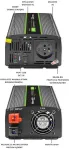 NONAME Qoltec Monolith power adapter/inverter Auto 2000 W Black