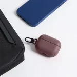 Mujjo Kaitse&uuml;mbris Apple AirPods Pro 3, tumepunane, naturaalsest nahast,