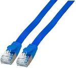 EFB Elektronik EFB RJ45 Flachpatchkabel U/FTP Cat.6A PVC 0.25m blau