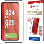 E.V.I Displex Premium Screen Protector (Full Cover, 10H) for Samsung Galaxy S25 FE/S24 FE, Eco Mounting Frame, Full Cover