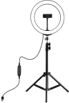 Noname LED Ring Lamp 26 cm With Desktop Tripod Mount Up To 1.1m, Phone Clamp, USB