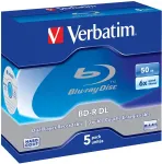 Toorikud VERBATIM 1x5 BD-R Blu-Ray 50GB 6x Speed, white blue Jewel Case