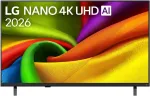 Teler LG NANO 4K AI TV | 43NU800B3LC | 43 | Smart TV | webOS | UHD | Black