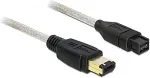 DELOCK Kabel FireWire 9 Pin Stecker > 6 Pin Stecker 3 m