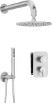Deante Concealed shower set with mixer box - with overhead shower