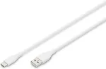 Digitus USB 2.0 Kabel Typ C -A Silikon St/St 2m wei&szlig;