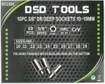 DSDTOOLS 10 TK 3/8" S&Uuml;GAVPEAD 10-19MM DS1304
