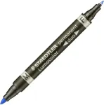 STAEDTLER Marker permanentne Lumocolor Duo 348, 2-otsaga, sinine