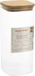Home4you Klaaspurk JAR 10x10xH23cm 1900ml bambusest kaanega