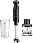 Braun MultiQuick 3 MQ30201M 0.6 L Immersion blender 900 W Black, Satin steel