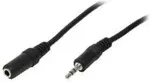 Logilink Audio cable, 3.5 mm 3-pin/M to 3.5 mm 3-pin/F, black, 10 m