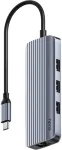 CUDY UH606 laptop dock/port replicator Wired USB 3.2 Gen 1 (3.1 Gen 1) Type-C Grey, Silver