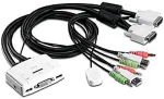 TrendNet TK 214I - KVM-/Audio-Switch - USB - 2 x KVM/Audio - 1 lokaler Benutzer - Desktop (TK-214I)