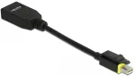 DELOCK Adapter Mini DisplayPort 1.4 to DisplayPort (black, 15cm, with snap-in function)