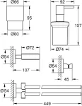GROHE 40846001 Essentials Master bathroom accessories set 4-in-1