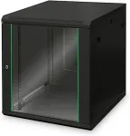 Digitus Seinapealne rack-kapp DN-19 12U-6/6-EC-SW Black