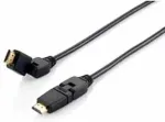 Equip HDMI HS Ethernet 2.0 18Gb 180&deg; 4K/60Hz 5.00m schwarz Polybeutel