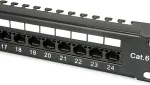 EQUIP 19" Patchpanel 24xRJ45 Cat6 UTP 1U 250MHz RAL9005