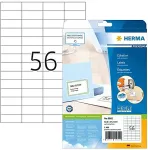 HERMA Premium - Permanent self-adhesive matte laminated paper labels - wei&szlig; - 52,5 x 21,2 mm - 1400 Etikett(en) (25 Bogen x 56) (5052)